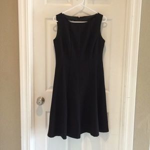 Sophisticated Black A-Line Crepe Dress